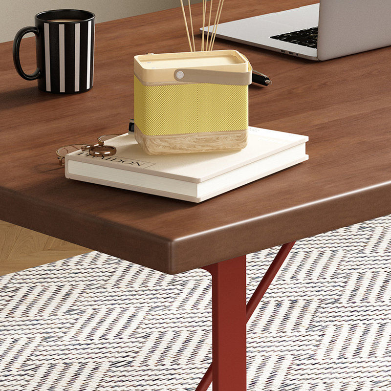 Bureau de style européen rétro minimaliste, H 29,53 po x l 62,99 po x P 27,56 po