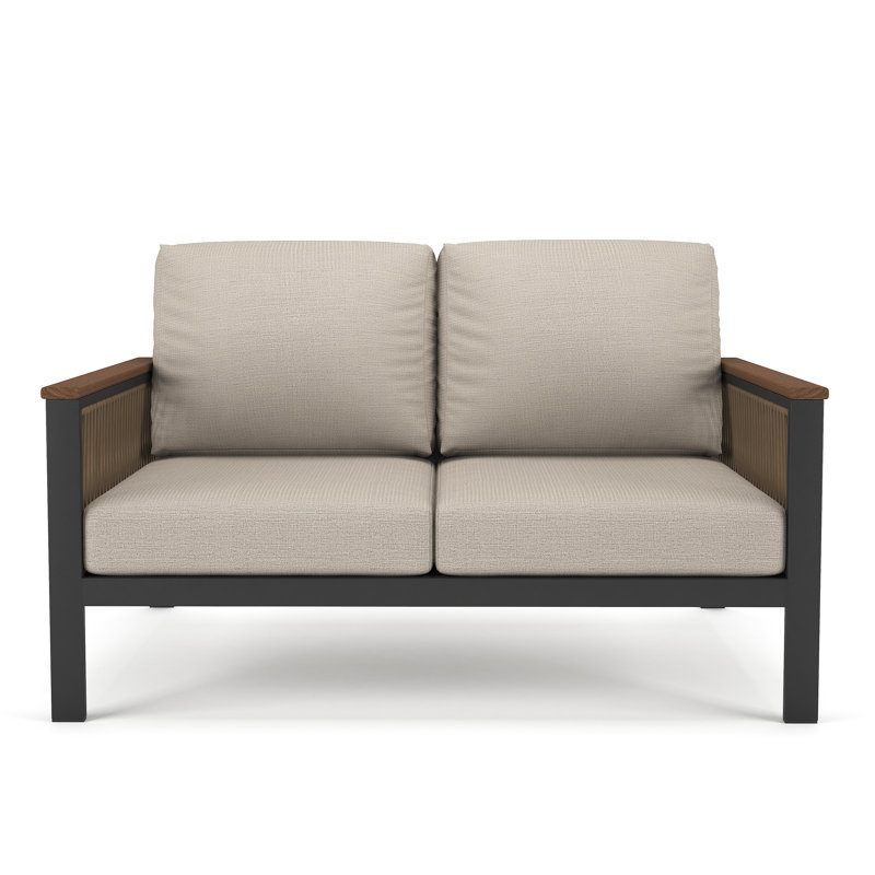 Causeuse d'extérieur 55 po avec coussins Sunbrella® Townsend, Toile granit Sunbrella®, Grey/Grey