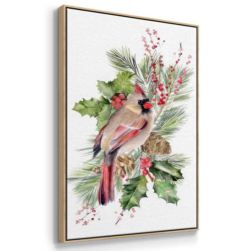 Cardinal Holly Christmas Collection B, H 25 po x l 17 po x P 1,5 po, Naturel