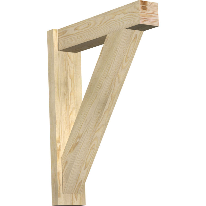 Traditional Block Outlooker, 26" D x 32" H, 6" W Douglas Fir (Rough Sawn)