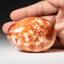 Polished Carnelian Palm Crystal from Brazil-55243149-55243148