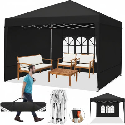 Ruban creux 3 x 3 m avec trois côtés recouverts de tissu
