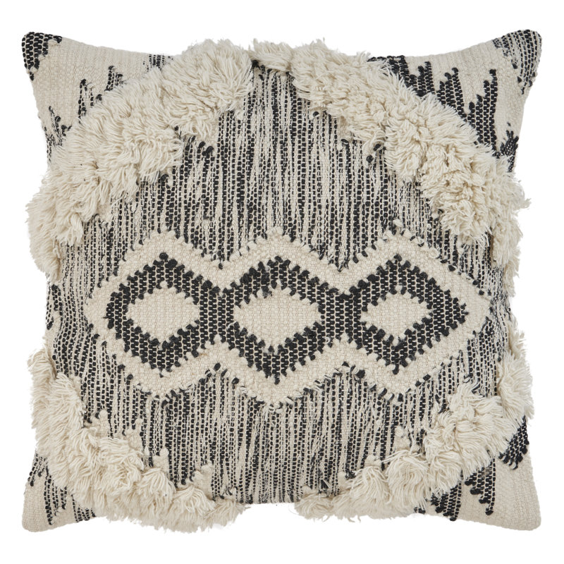 Modern Tufted Abstract Cotton Throw Pillow