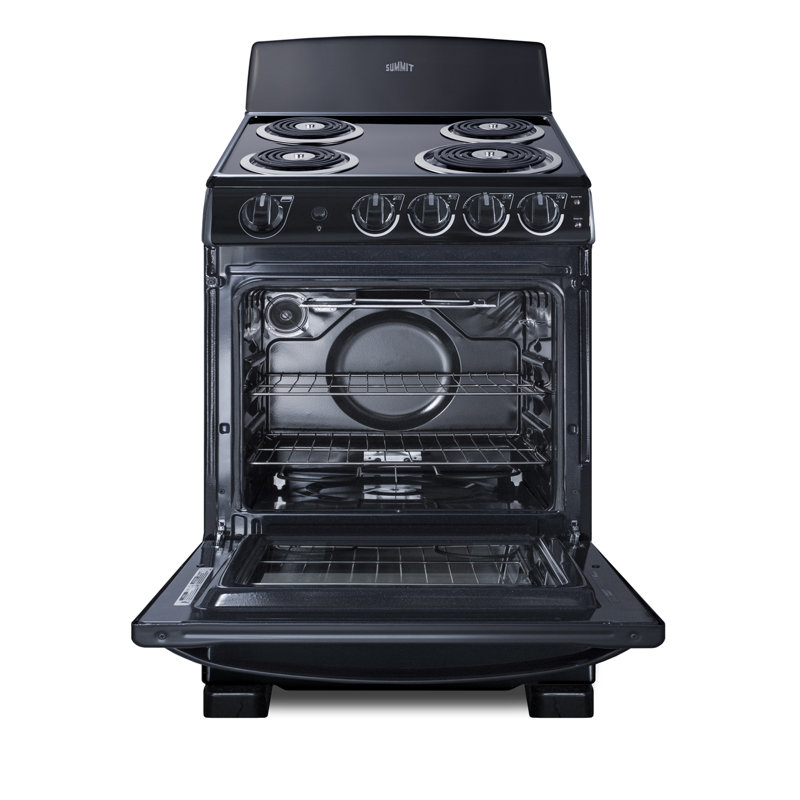 Summit Appliance 24" Wide Electric Coil Range, Black