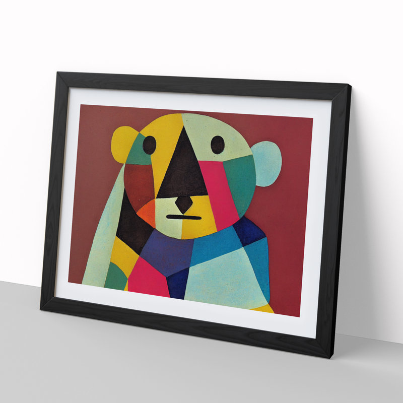 Abstract Koala Bear - Framed Print, Black, 46cm H x 64cm W x 2cm D