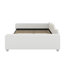 Upholstered Sherpa Fabric Bed With Cloud-Shaped Backrest-987434602-987434517