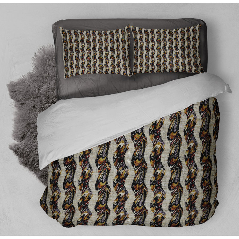 Polyester Channel Striped Comforter, King Comforter + 2 King Pillowcases