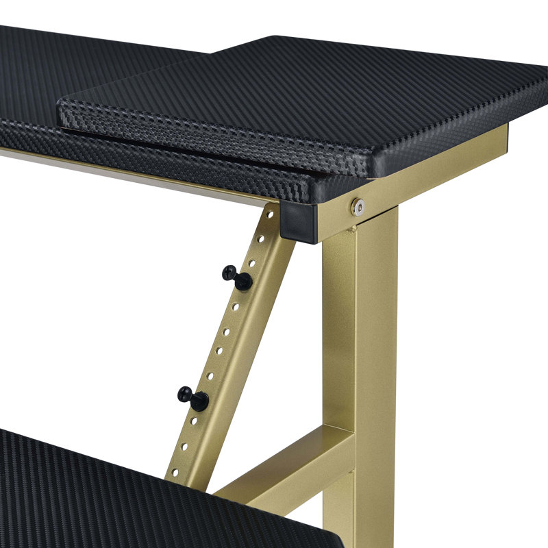 Acke Rectangular Music Desk, Black/Muted Gold
