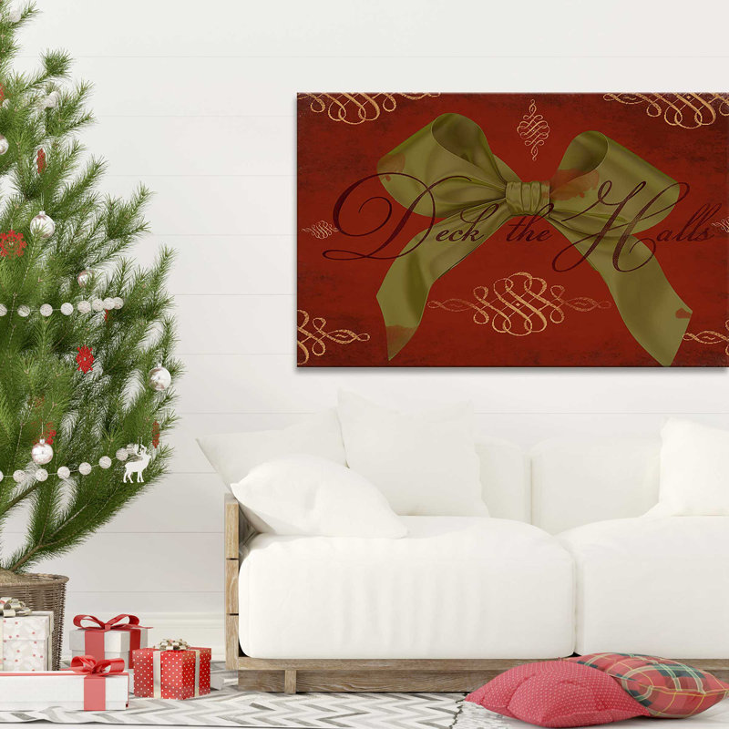 «Deck The Halls» par By Jodi - impression, Toile tendue, H 24 po x l 40 po x P 1,5 po