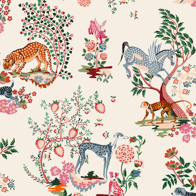 Cath Kidston Painted Kingdom Navy, Cream