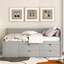 Lits simples peu encombrants avec rangement, bois massif, style moderne pour la maison