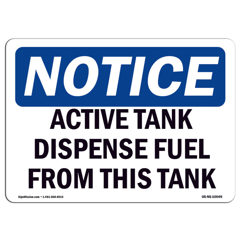 Enseigne de réservoir de carburant actif