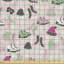 Rivka Cozy Christmas Concept of Skates Socks Hats and Mittens Fabric