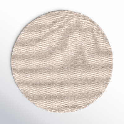 Elle Handmade Wool Beige Rug
