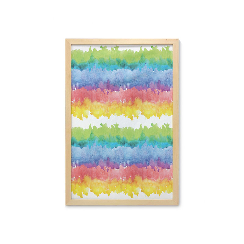 Wavy Brushstroke Clouds Rainbow Abstract Creative Theme