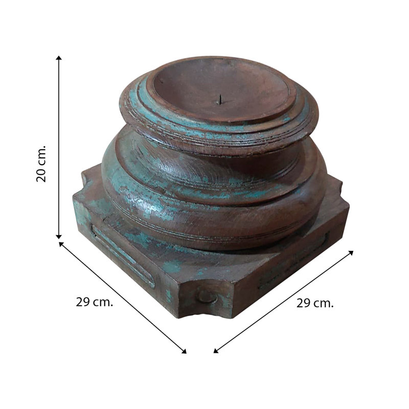 Carnot Solid Wood Tabletop Tealight Holder