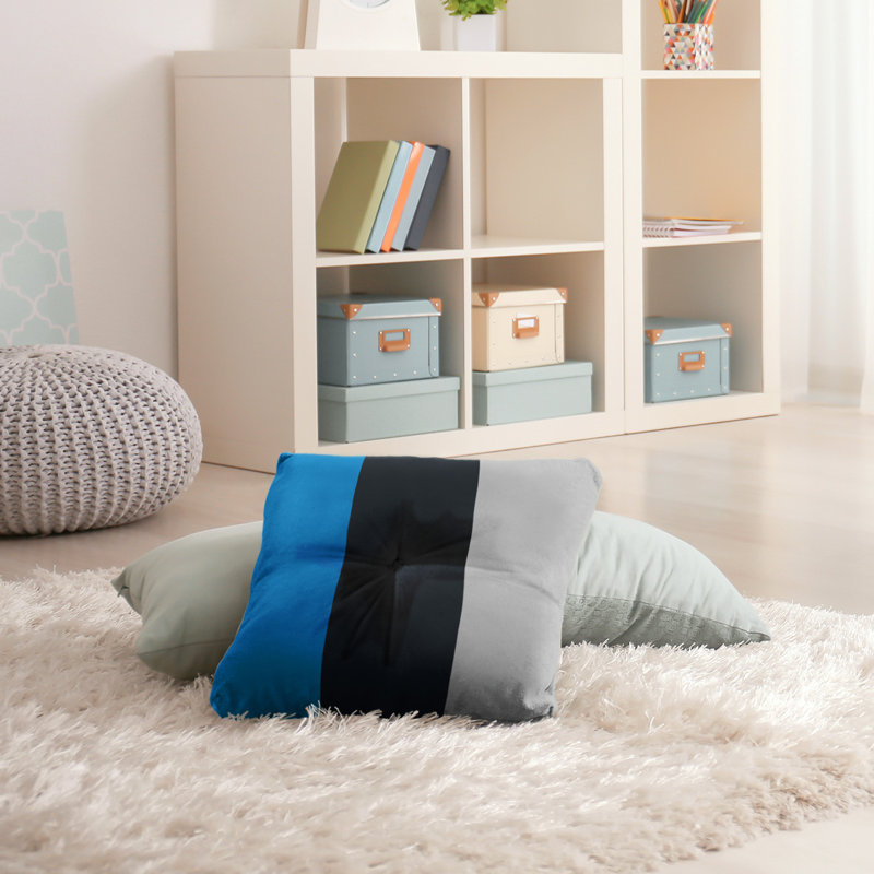  Coussin de sol touffeté, 30 po x 30 po, Argenté