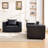 50” W Leather Accent Armchair(Set Of 2)-1536084024