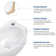 16.5" L x 11" W Oval/Rectangular White Ceramic Wall Mount Bathroom Sinks with Right Faucet Hole and Overflow