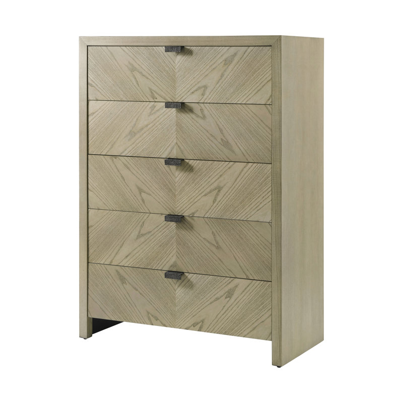 Catalina 5 - Drawer Solid Wood Dresser, Dune