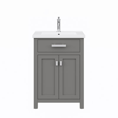 Ensemble de meuble-lavabo simple 24 po Gaget avec robinet simple chromé moderne Gaget
