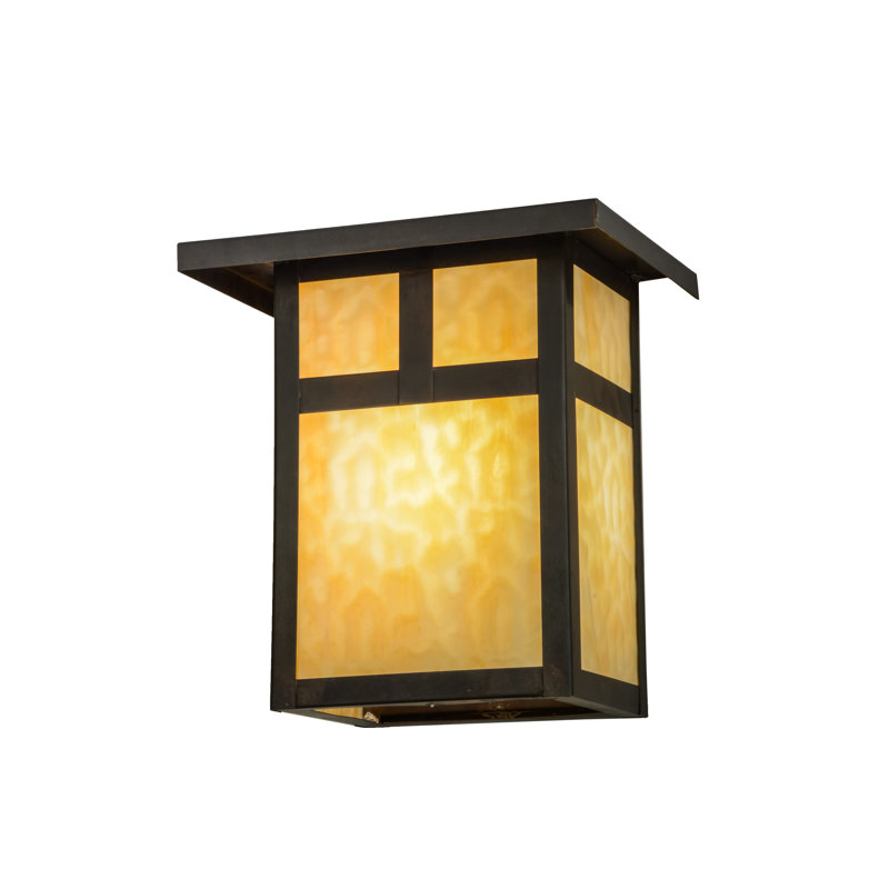 Hyde Park "T" Mission 1 - Light Outdoor Wall Lantern, 12.5" H x 12" W x 9" D