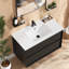 Meuble-lavabo compact (doit inclure à la fois le meuble-lavabo et le lavabo), salle de bain moderne en MDF de 35 pouces