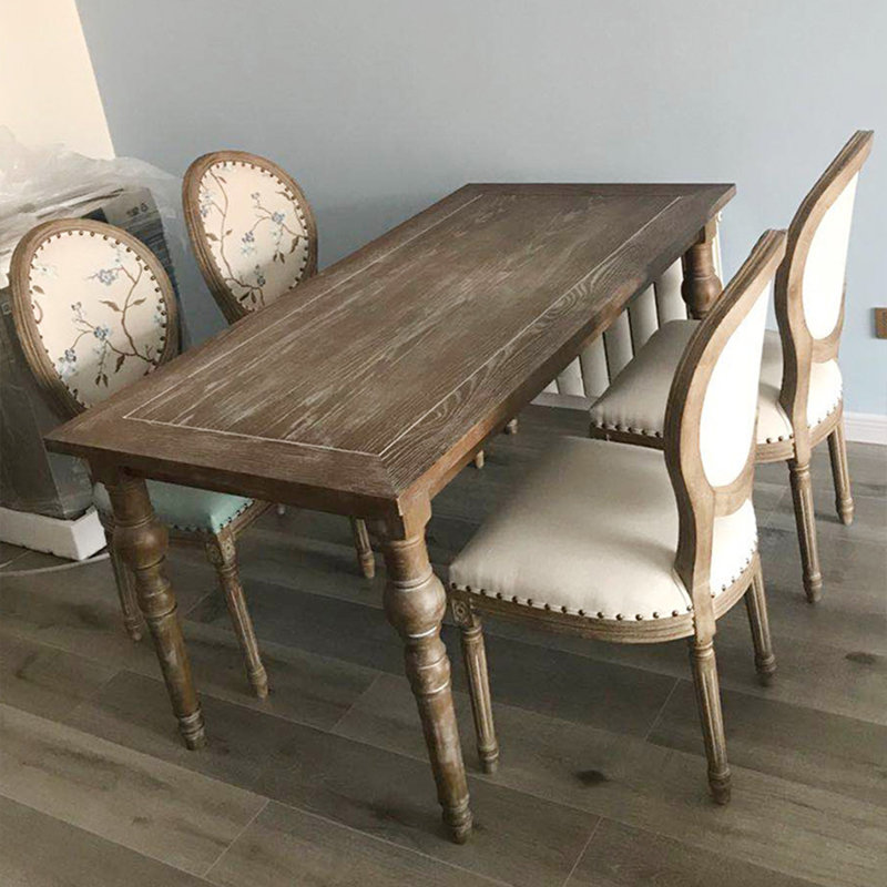Tables de salle à manger en bois massif brun, H 29,92 po x L 62,99 po x l 31,5 po