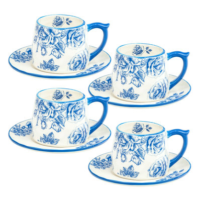 10 tasses à thé et soucoupes Bella