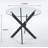 Dining Table With Cross Metal Leg And Tempered Glass Top-1396574357