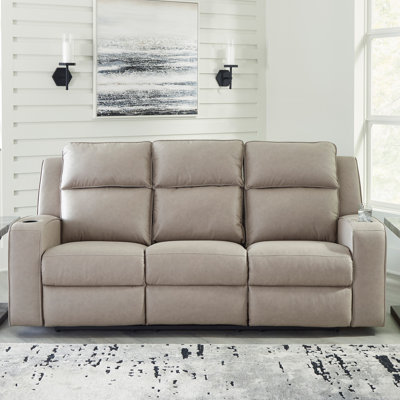 Stockley Reclining Sofa With Drop Down Table