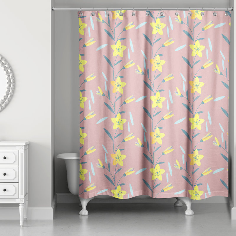 Rideau de douche Roshelle, Rose