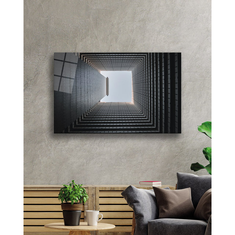 Élégante peinture décorative en verre trempé 18,1 po x 28,3 po | 100% verre trempé, épaisseur: 0,16 pouce | Superbe œuvre d'art pour la décoration intérieure, le salon et les espaces de bureau, durable et facile à nettoyer