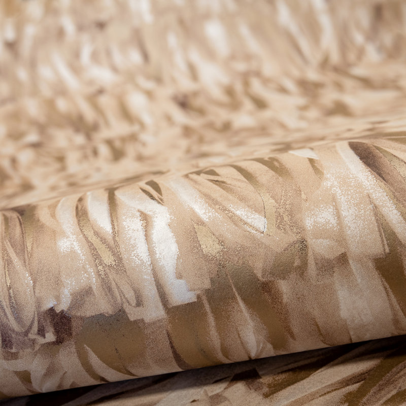 Salt Collection Shimmer Calma Paper Strips Design 10.05m x 53cm Wallpaper Roll, Tan