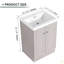 Meuble-lavabo autoportant 24 po avec lavabo en résine et 2 portes d'armoire à fermeture en douceur (emballage KD)-126528375