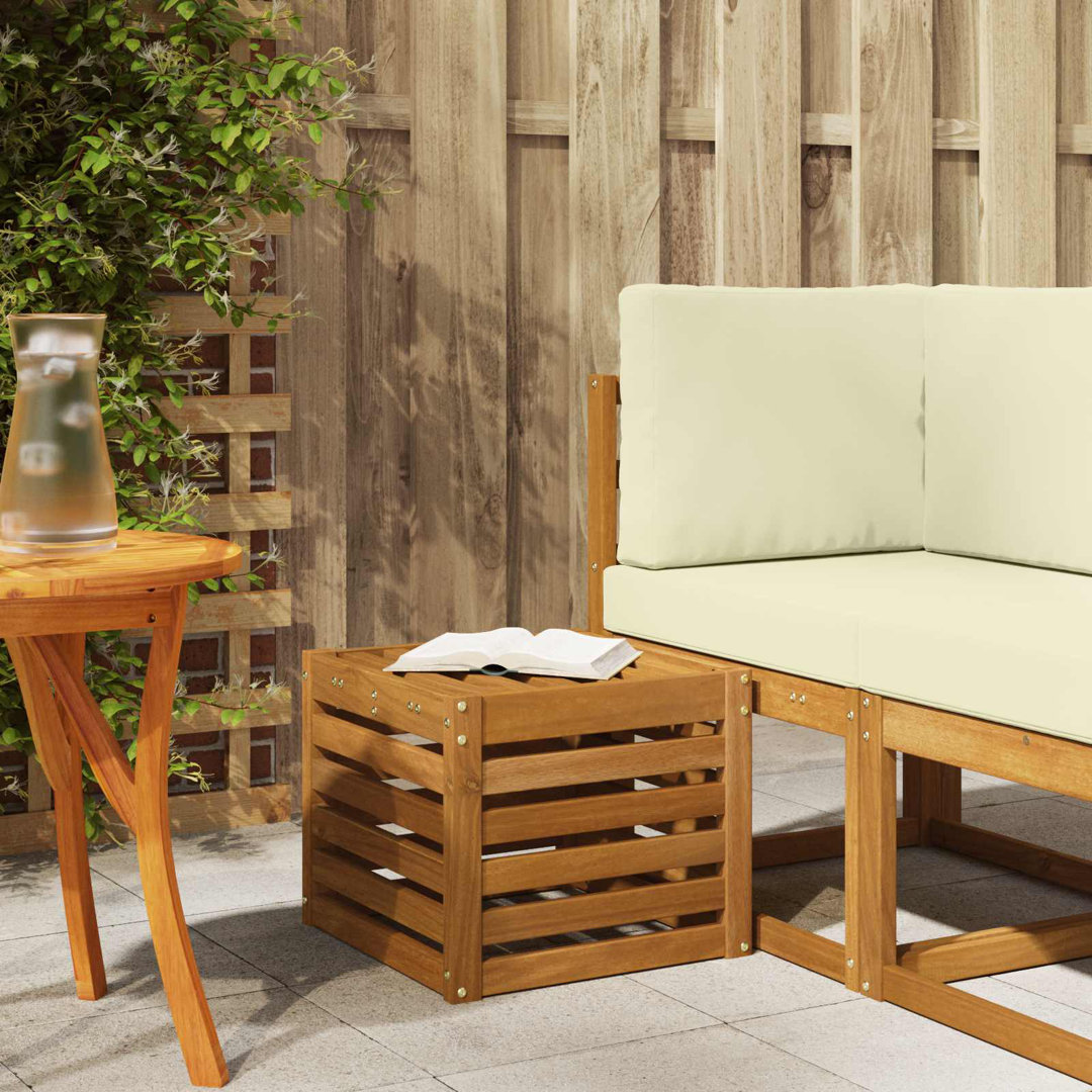 Sectional Sofa Units Solid Acacia Wood Outdoor Bench Garden Seating