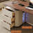Nut-brown + White Rectangular Solid Wood desks-1586431972-1605058615