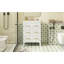 Ensemble de meuble-lavabo simple 24 po avec lavabo en céramique, ensemble de meuble-lavabo autoportant avec 3 tiroirs, cadre en bois massif, blanc-740596125