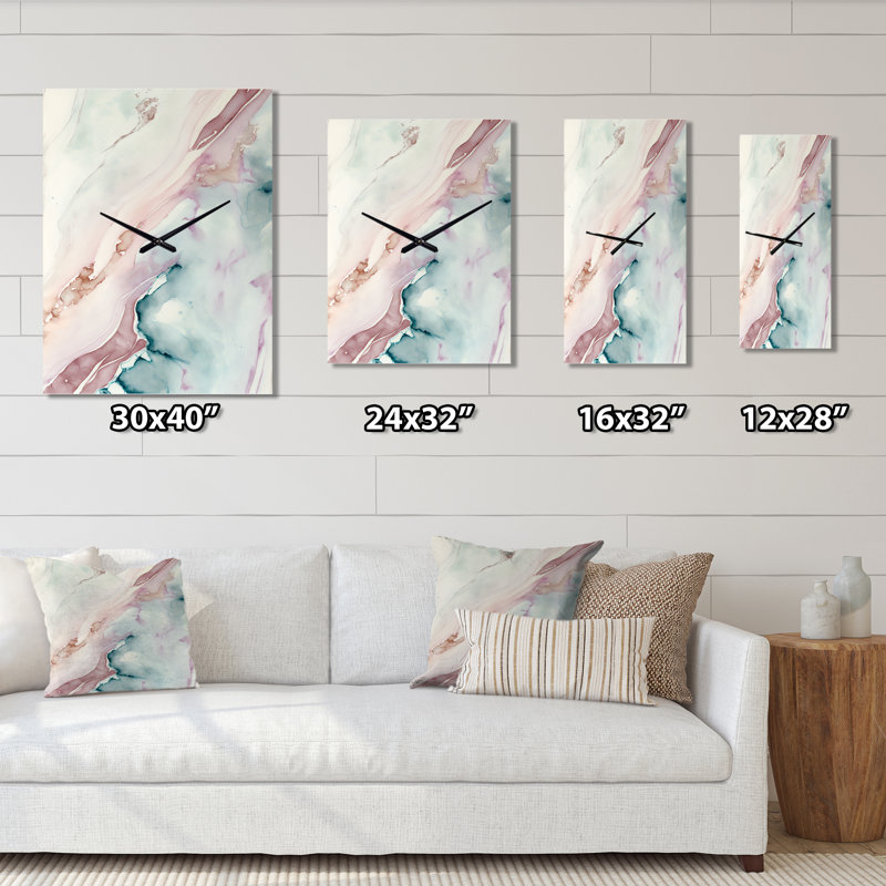 Sudden Solitude In Elevated Blush V - Horloge murale, Grand