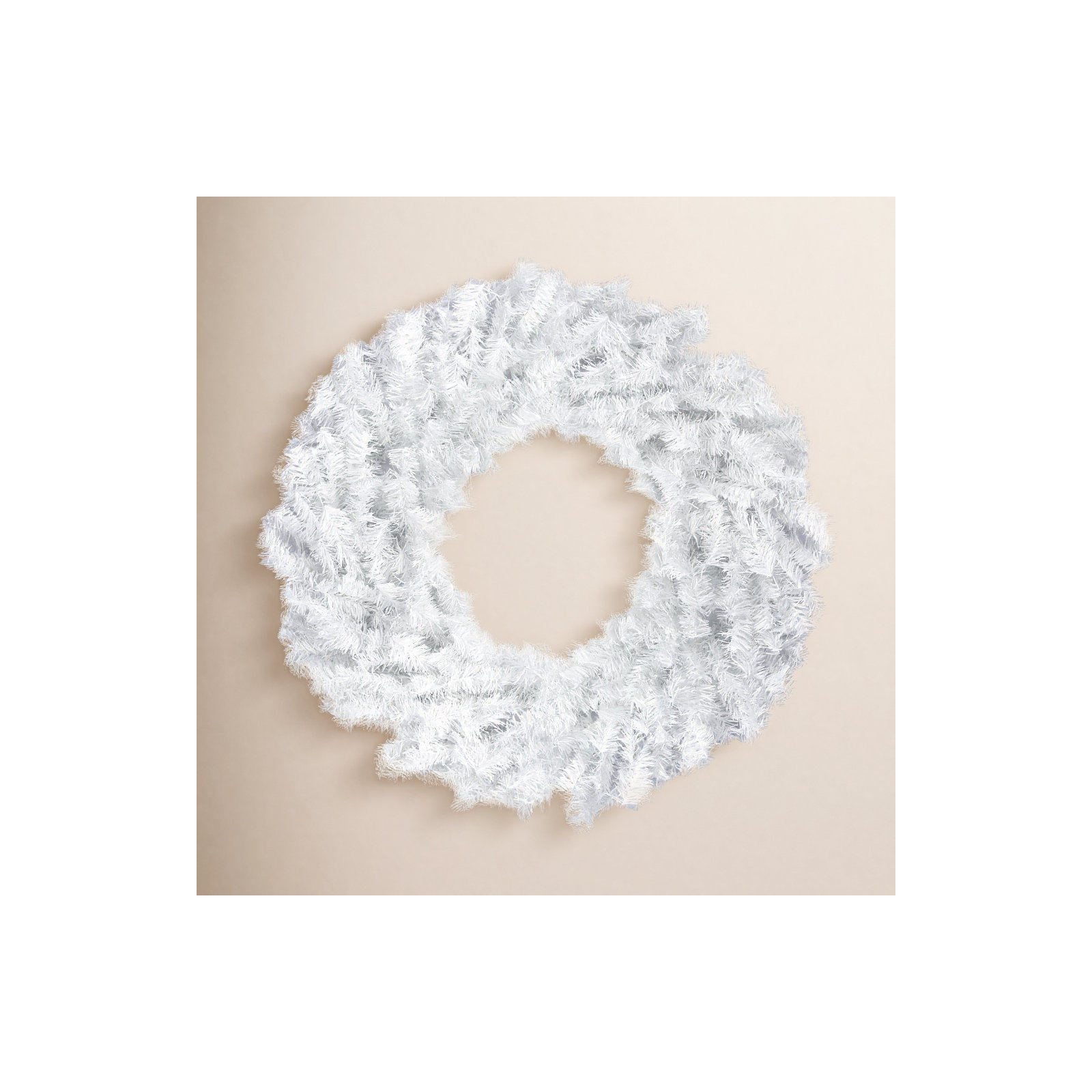 Canadian Canadian Pine Artificial Christmas Wreath, White, 30" W x 30" H x 6" D