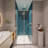 Universal Pivot Shower Door,Open Outside,With 1/4" Tempered Glass-112513919