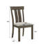 2 chaises de salle à manger rembourrées rustiques 2 pièces