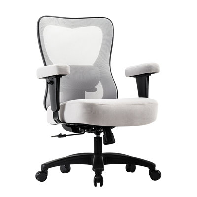 Grand fauteuil de bureau, grand fauteuil de direction ergonomique pour les personnes les plus exigeantes, fauteuil de bureau d'ordinateur avec roulettes, fauteuil à coussin épais