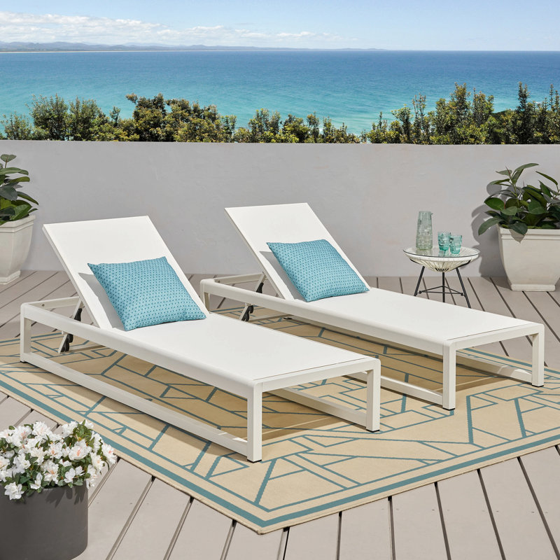 FAUTEUIL DE PLAGE MODESTA CHAISE, Blanc