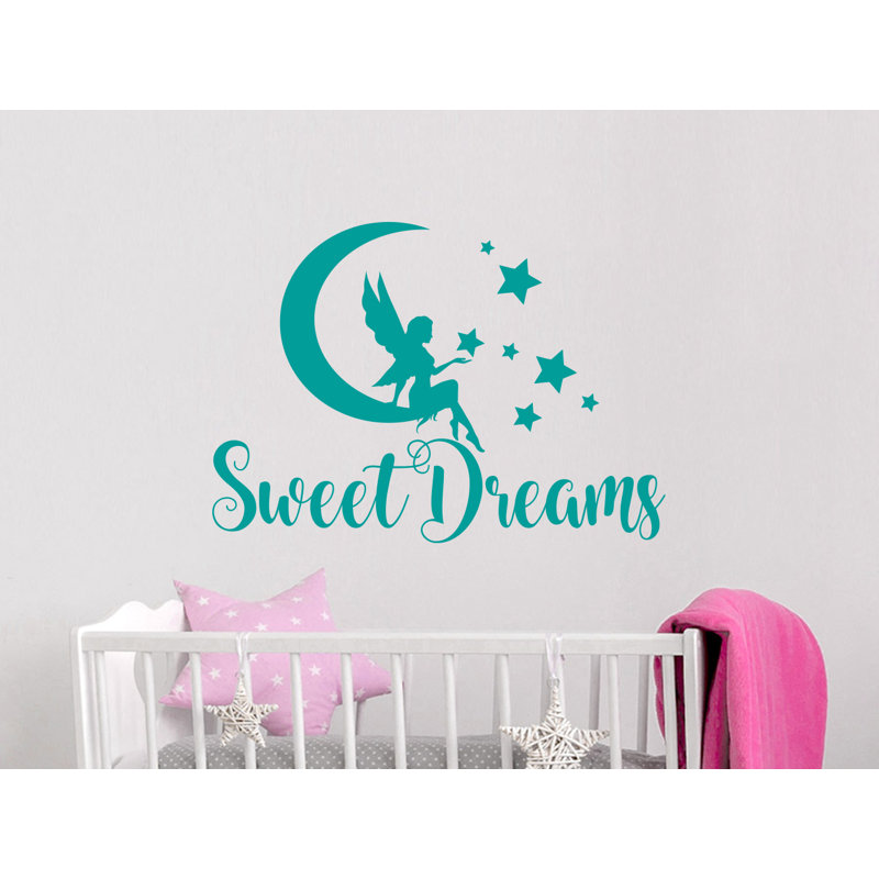 Décalcomanie murale lune rêves, Turquoise