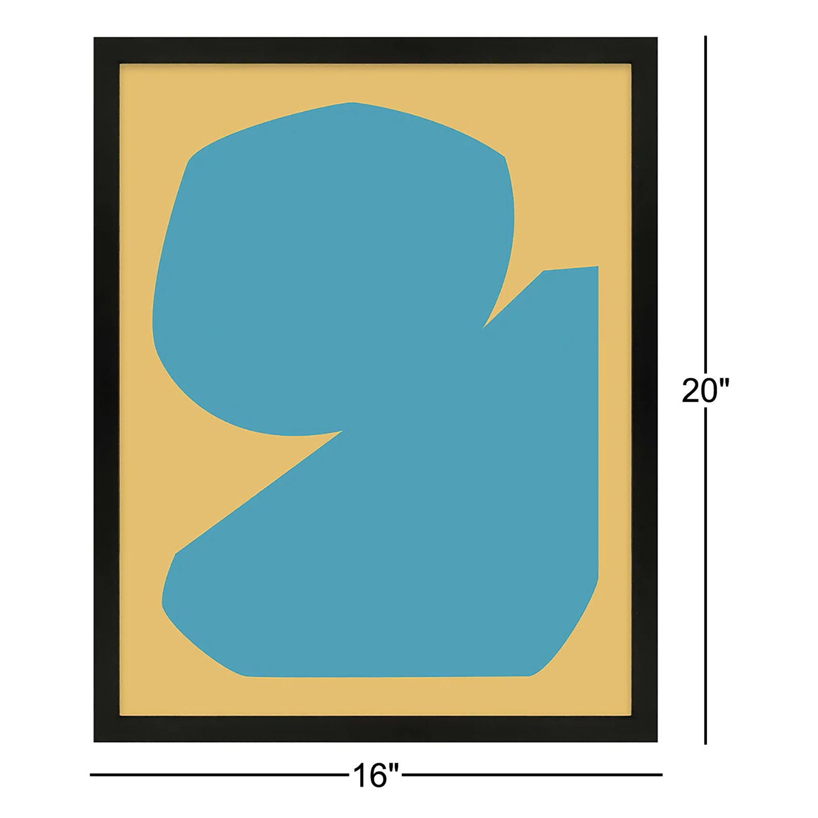 Rashard "Blue Study" 2-Piece Print Set, Black Framed, 16" W x 20" H
