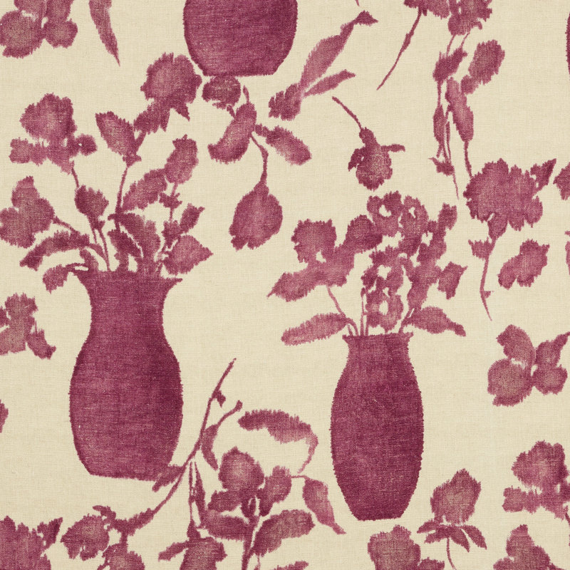 Hugo Floral Fabric, Fuchsia