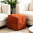 14.2'W Square Tufted Footstool Ottoman