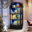 Armoire vitrée 72 "H 72" avec porte vitrée et vitrine-1495514507
