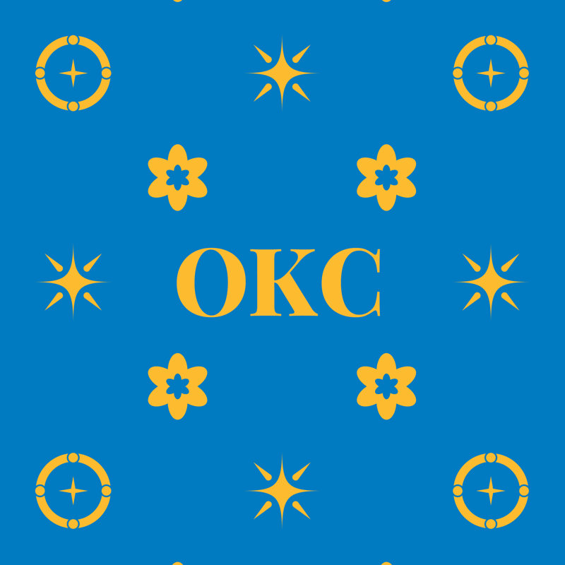 Oreiller de basketball en poly Oklahoma City 20 pouces x 14 pouces, Jaune, bleu et orange